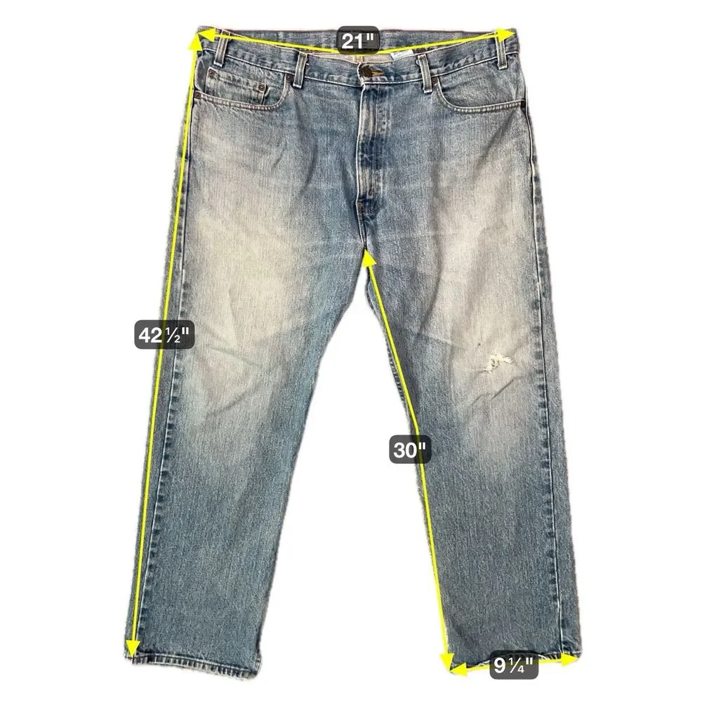 Levi Strauss Signature Mens 40x30 Blue Regular Fit Straight Cut Leg Denim Jeans